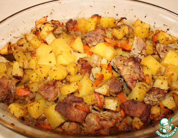 Рецепт: Картофель с мясом и специями