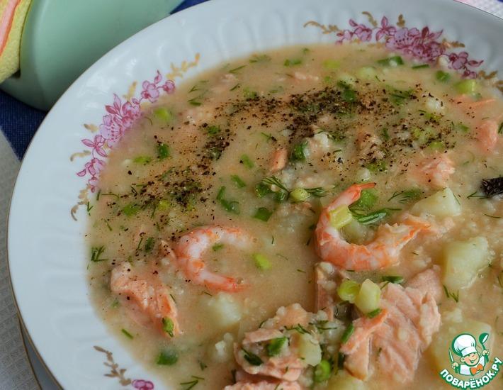 Рецепт: Суп рыбный с кускусом
