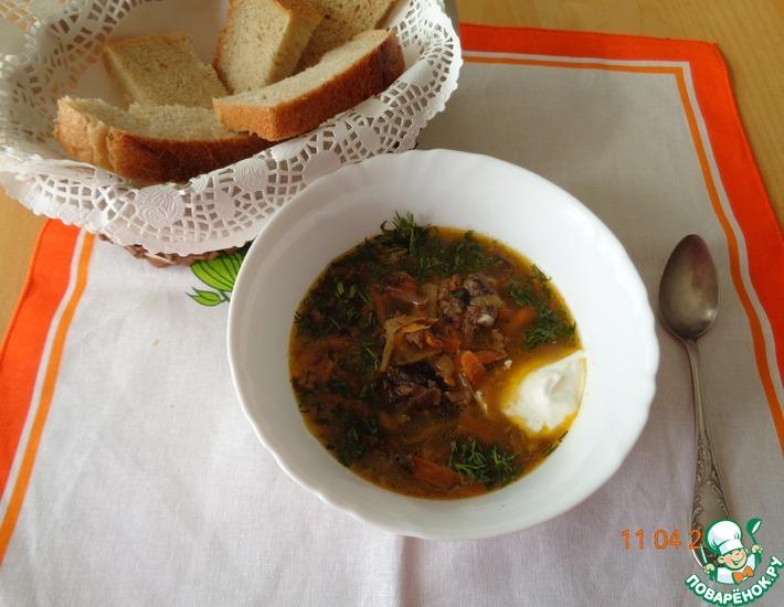Рецепт: Суп грибной с репой и морковью
