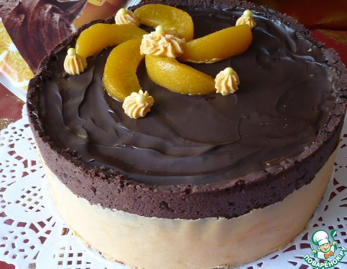 Рецепт: Шоколадный тарт с шоколадно-апельсиновым муссом