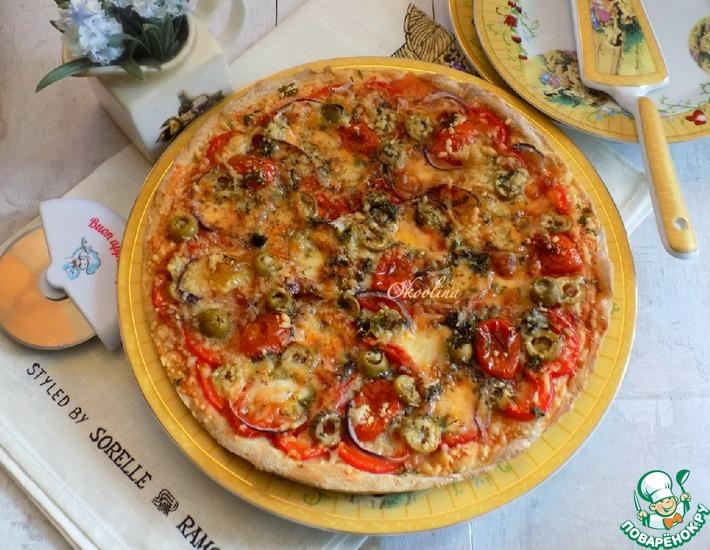 Рецепт: Пицца с черри и двумя сырами