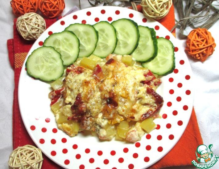 Рецепт: Фрикадельки с овощами сливочные Семейный ужин
