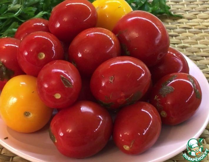 Рецепт: Солёные помидоры в кастрюле без хлопот