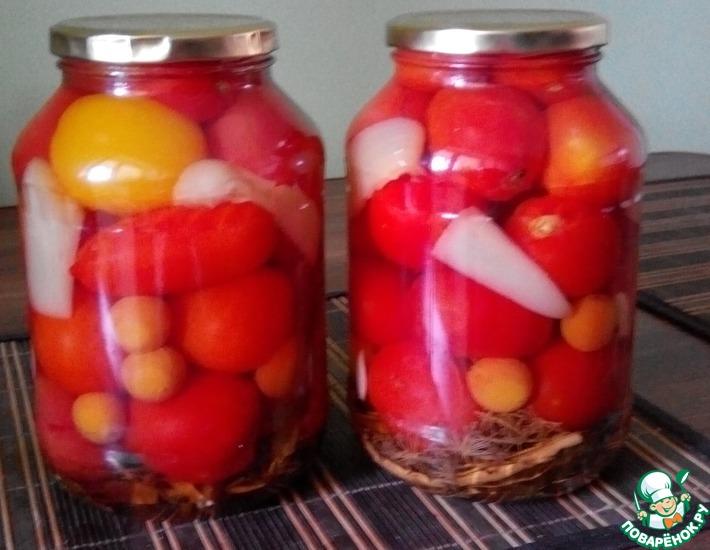 Рецепт: Маринованные помидоры с алычой