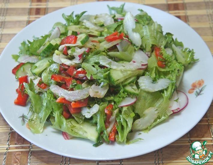 Рецепт: Салат с сельдереем и редисом