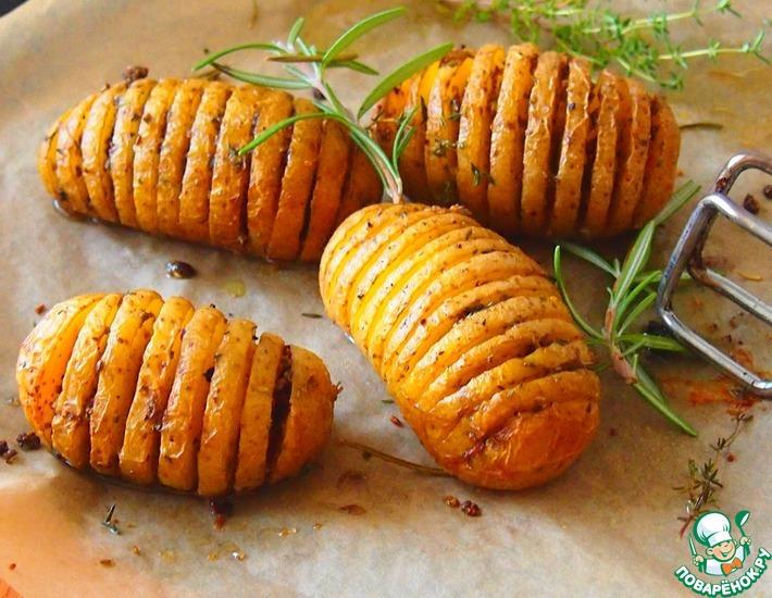 Рецепт: Запеченный картофель с розмарином