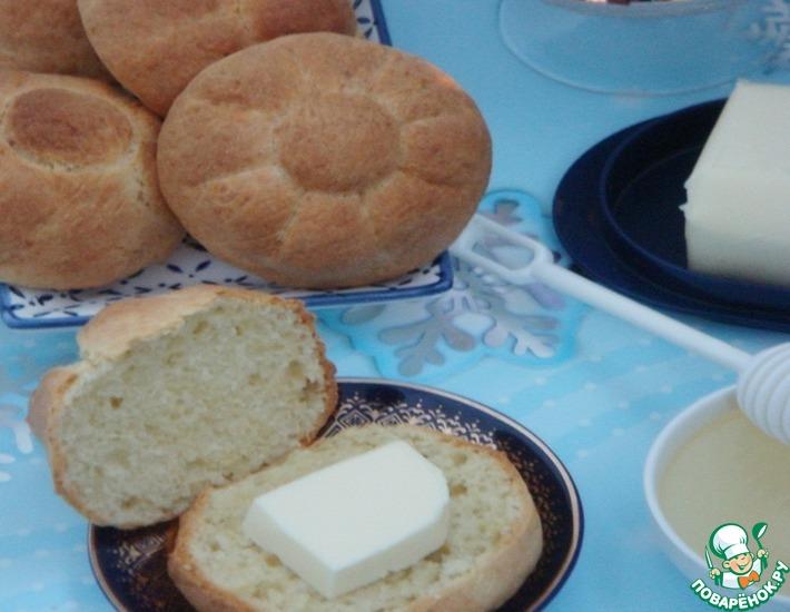 Рецепт: Сдобные булочки на греческом йогурте