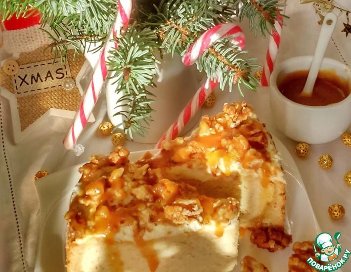 Рецепт: Рождественский орехово-творожный пирог