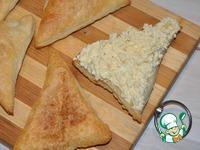 Закусочные бутерброды Елочки с сырным паштетом ингредиенты