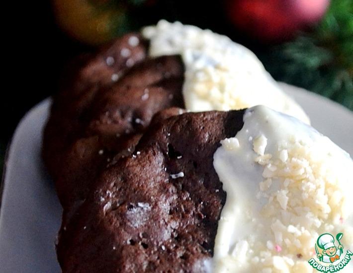 Рецепт: Шоколадное печенье Половинки