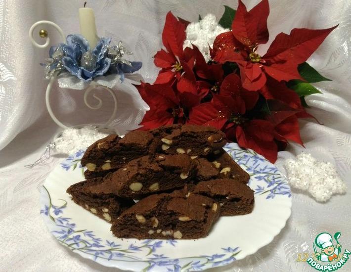 Рецепт: Шоколадное печенье, похожее на Кантуччи