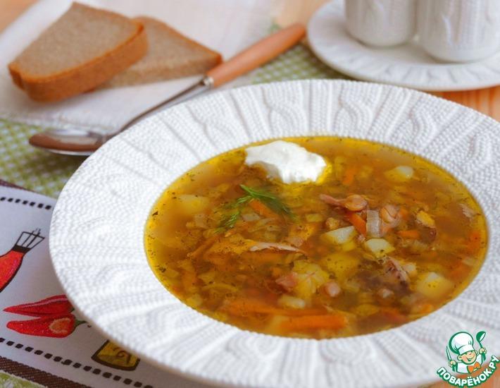 Рецепт: Чечевичный суп с домашней курицей
