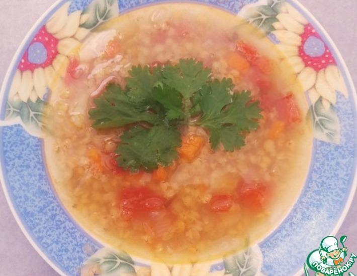 Рецепт: Суп из чечевицы с куриной грудкой