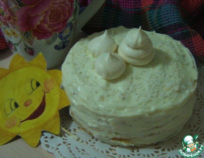 Рецепт: Блинный мини-торт Цитрусовая нежность