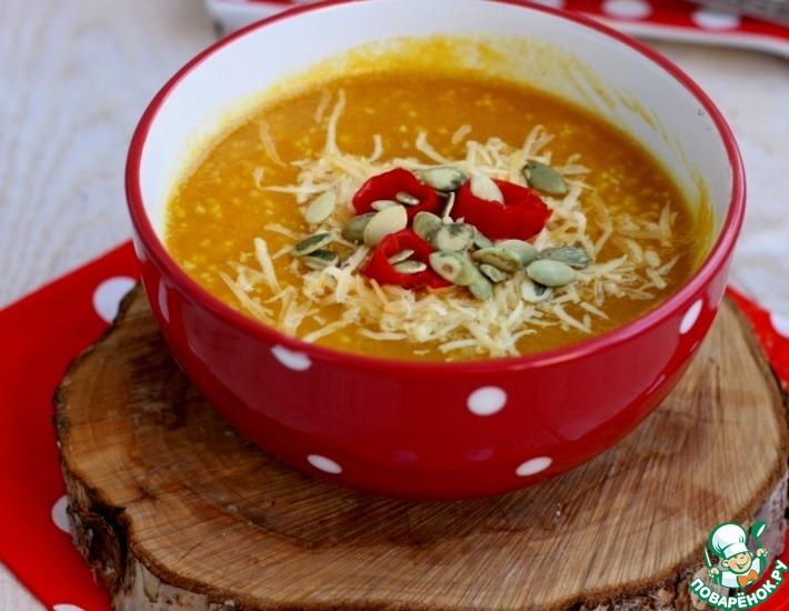 Рецепт: Острый тыквенный суп с кускусом