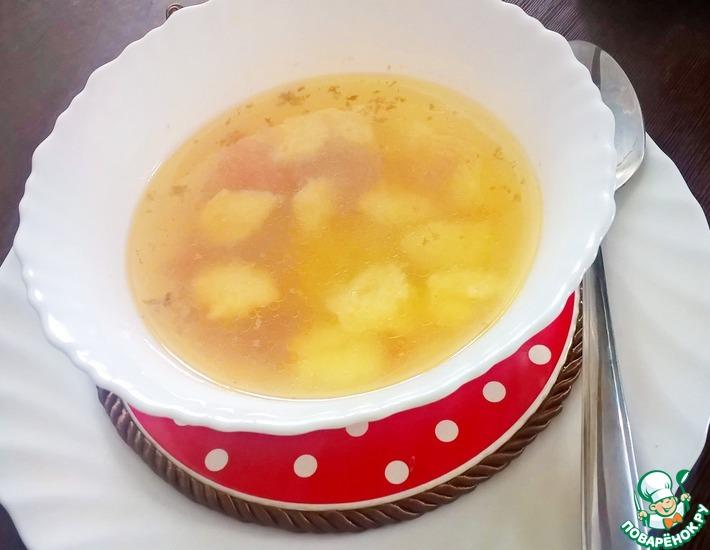 Рецепт: Суп картофельный с рисовыми клёцками