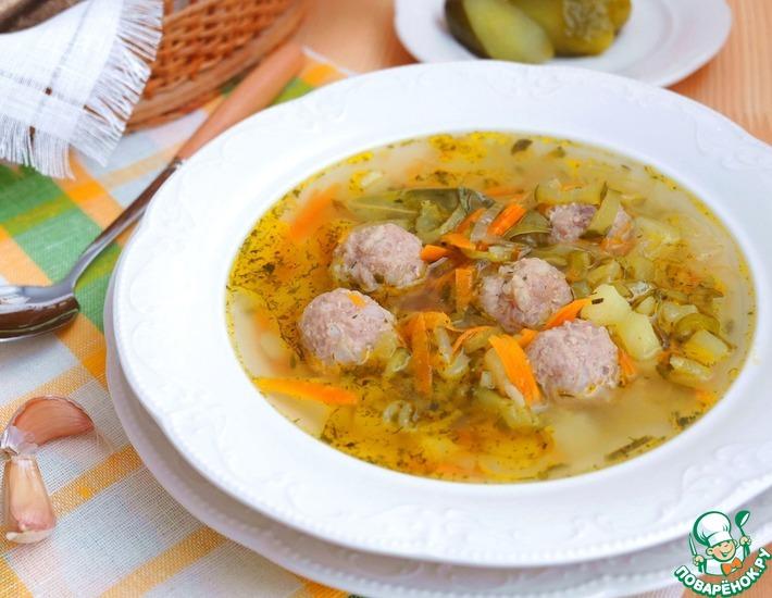 Рецепт: Суп с фрикадельками Рассольный