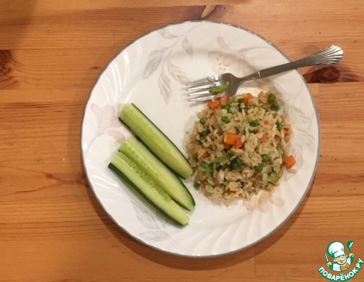 Рецепт: Китайский рис с овощами и с соевым соусом
