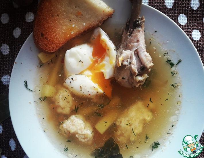 Рецепт: Куриный суп с клецками из булгура