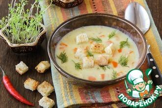 Рецепт: Суп с плавленым сырком и карри