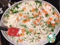 Китайский рис с овощами и с соевым соусом ингредиенты