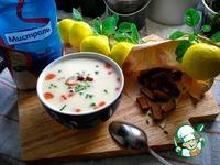 Копчёный сырный суп с чесночными гренками ингредиенты