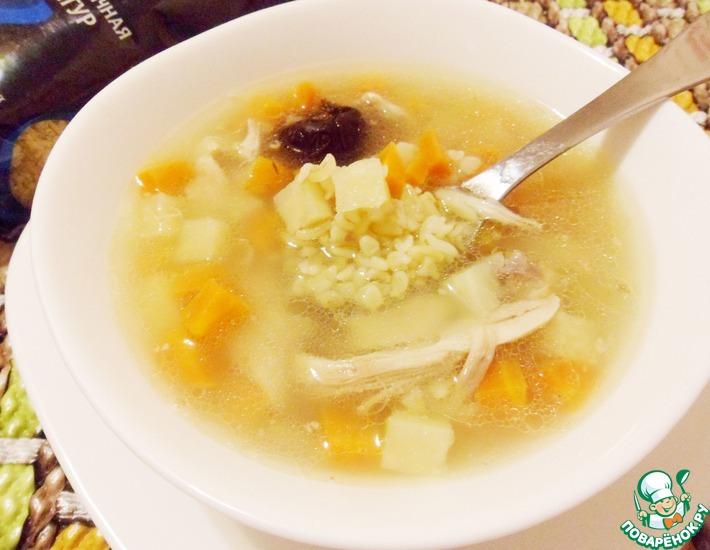 Рецепт: Куриный суп с булгуром и черносливом