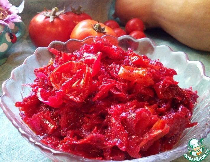 Рецепт: Тушеные овощи с помидорами черри