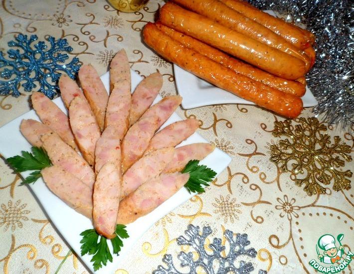 Рецепт: Куриные сосиски в соевом соусе