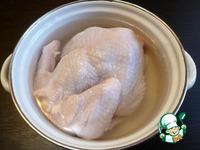 Курица, запеченная с каштанами и рисом ингредиенты