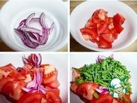 Помидорный салат с крупнозерненным творогом ингредиенты