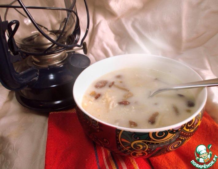 Рецепт: Суп сливочно-грибной с вермишелью