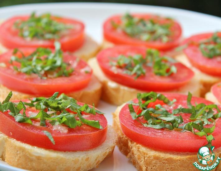 Рецепт: Бутерброды с помидорами Необычные простачки