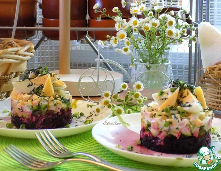 Рецепт: Салат из свёклы и свежего огурца