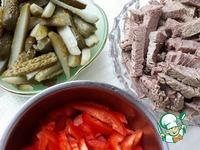Салат с телятиной, перцем и корнишонами ингредиенты