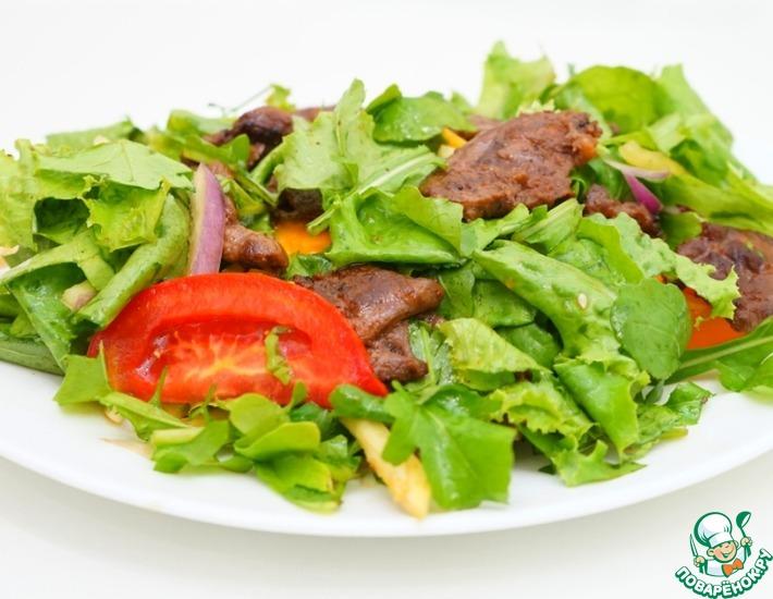 Рецепт: Теплый салат с говядиной и овощами