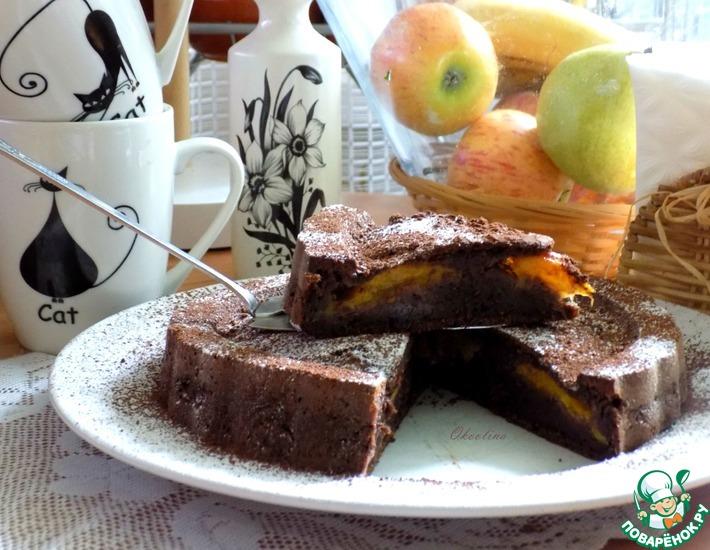Рецепт: Шоколадно-кофейный кекс с абрикосом