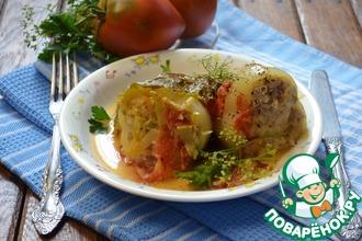 Рецепт: Фаршированные перцы в сливочно-овощном соусе