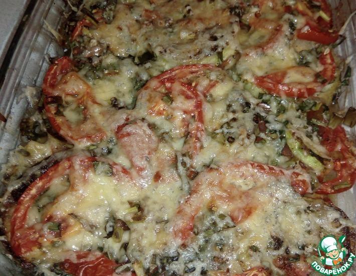 Рецепт: Кабачки, запеченные с помидорами и зеленью
