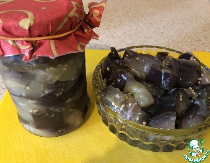 Рецепт: Фальшивые грибы из баклажанов «Пятиминутка»