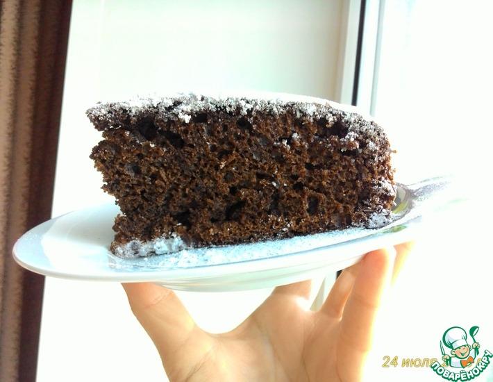 Рецепт: Очень простой шоколадный пирог на сметане