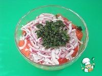 Салат из помидоров и ялтинского лука ингредиенты