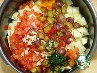 Тушеные кабачки с овощами и сливой ингредиенты