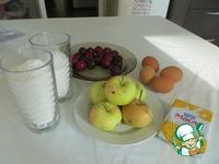 Шарлотка с яблоками и сливами ингредиенты