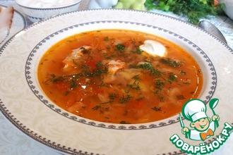 Рецепт: Овощной суп на курином бульоне