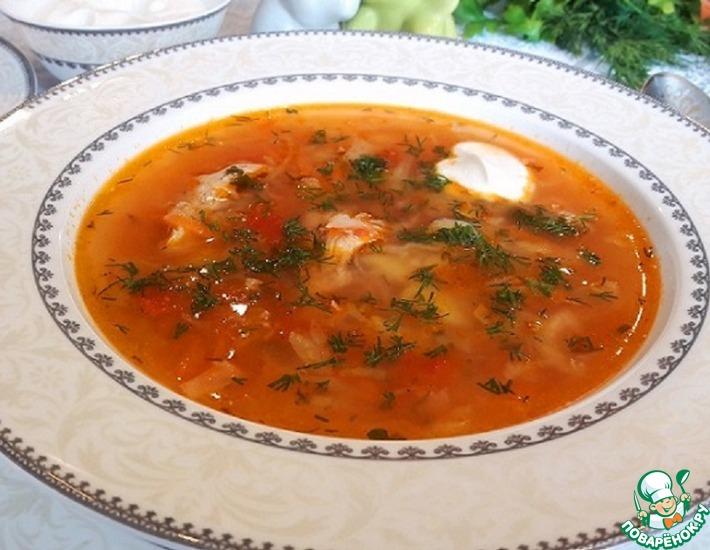 Рецепт: Овощной суп на курином бульоне