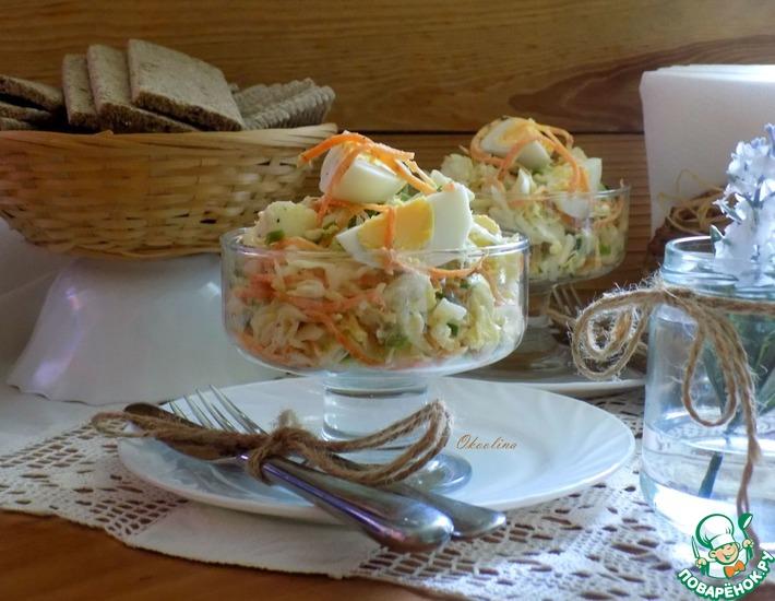 Рецепт: Яичный салат с зелёной редькой
