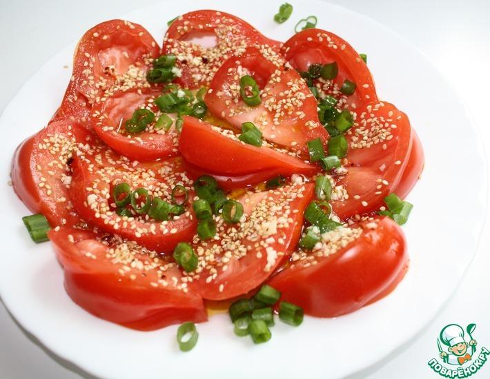 Рецепт: Салат из помидоров с кунжутом