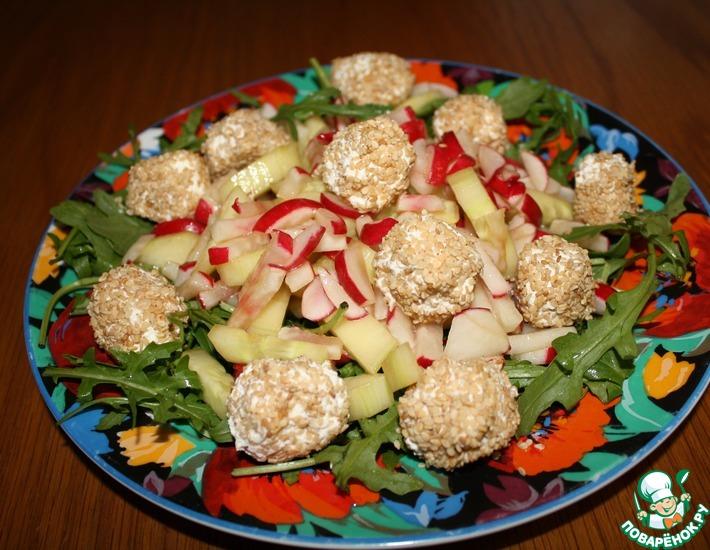 Рецепт: Салат с сырными шариками