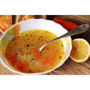 Лимонный чесночный суп с булгуром